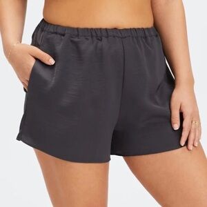 NWT Fabletics EcoSatin Sleep Shorts Pewter 3X